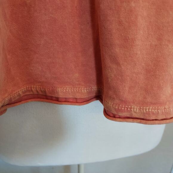 Anthro's Eri + Ali Coral Orange Flutter Short Sleeve Blouse Size S - Picture 10 of 15